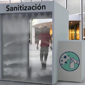 cabina sanitizante acero inoxidable