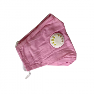 Cubrebocas de tela rosa con válvula precio