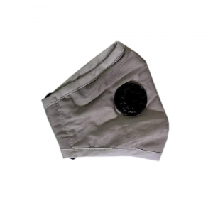 Cubrebocas de tela gris con válvula precio